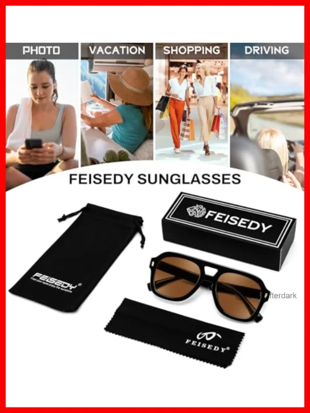 Retro Thick Aviator Sunglasses for Women Men, Vintage Large Square Shades